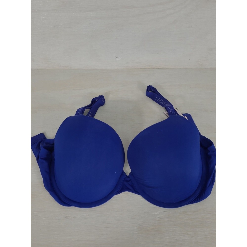 Victorias Secret T-Shirt push up full coverage Bra 32DD‎ blue